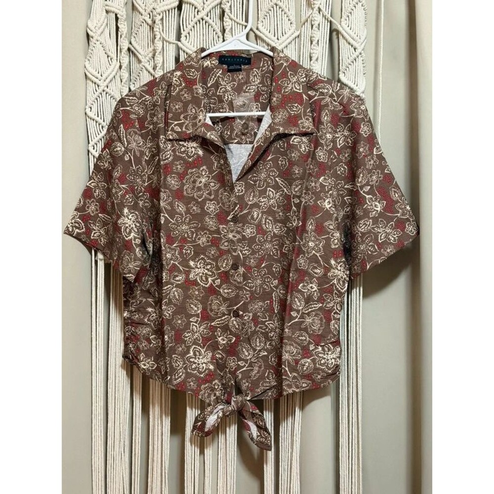 Sanctuary Baja Tie Front Short Sleeve Blouse – Size Large (NWT / NIB)
